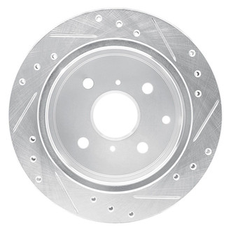 R1 Concepts® - eLINE™ Drilled and Slotted 1-Piece Rear Driver Side Brake Rotor