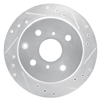 R1 Concepts® - eLINE™ Drilled and Slotted 1-Piece Rear Passenger Side Brake Rotor