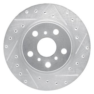 R1 Concepts® - eLINE™ Drilled and Slotted 1-Piece Front Passenger Side Brake Rotor
