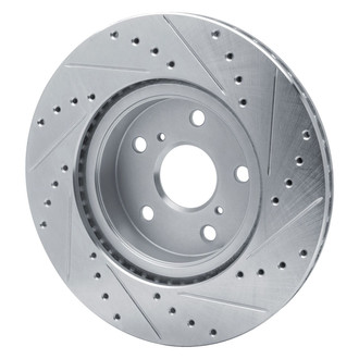 R1 Concepts® - eLINE™ Drilled and Slotted 1-Piece Front Driver Side Brake Rotor
