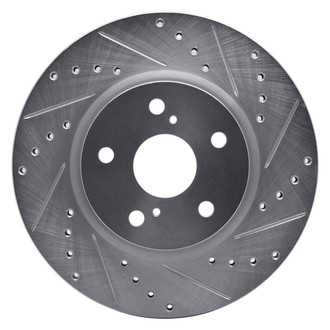 R1 Concepts® - eLINE™ Drilled and Slotted 1-Piece Front Passenger Side Brake Rotor