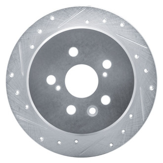 R1 Concepts® - eLINE™ Drilled and Slotted 1-Piece Rear Driver Side Brake Rotor