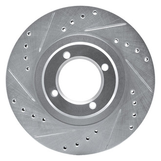 R1 Concepts® - eLINE™ Drilled and Slotted 1-Piece Front Driver Side Brake Rotor