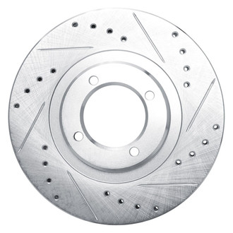R1 Concepts® - eLINE™ Drilled and Slotted 1-Piece Front Passenger Side Brake Rotor