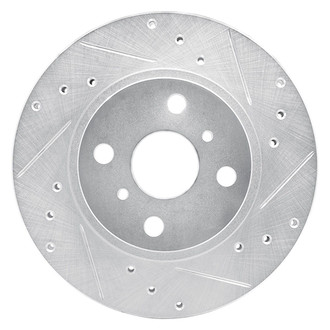 R1 Concepts® - eLINE™ Drilled and Slotted 1-Piece Front Passenger Side Brake Rotor