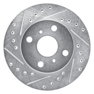 R1 Concepts® - eLINE™ Drilled and Slotted 1-Piece Front Driver Side Brake Rotor