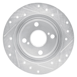 R1 Concepts® - eLINE™ Drilled and Slotted 1-Piece Rear Driver Side Brake Rotor