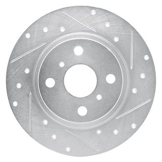 R1 Concepts® - eLINE™ Drilled and Slotted 1-Piece Rear Passenger Side Brake Rotor
