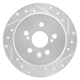 R1 Concepts® - eLINE™ Drilled and Slotted 1-Piece Rear Passenger Side Brake Rotor