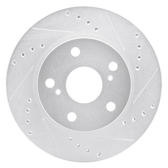 R1 Concepts® - eLINE™ Drilled and Slotted 1-Piece Front Passenger Side Brake Rotor