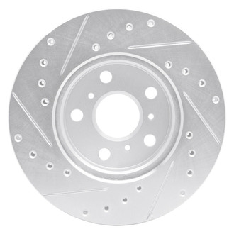 R1 Concepts® - eLINE™ Drilled and Slotted 1-Piece Front Passenger Side Brake Rotor
