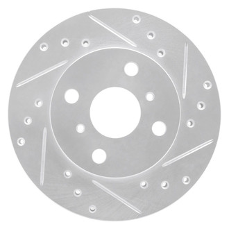R1 Concepts® - eLINE™ Drilled and Slotted 1-Piece Front Passenger Side Brake Rotor