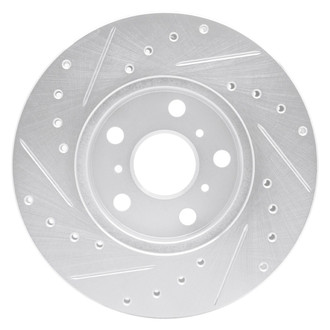 R1 Concepts® - eLINE™ Drilled and Slotted 1-Piece Front Passenger Side Brake Rotor