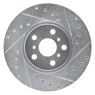 R1 Concepts® - eLINE™ Drilled and Slotted 1-Piece Front Passenger Side Brake Rotor