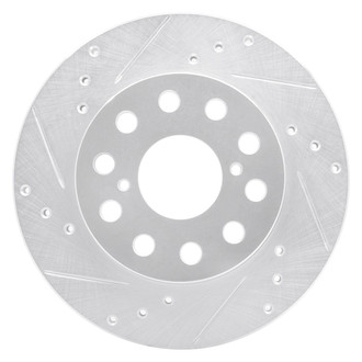 R1 Concepts® - eLINE™ Drilled and Slotted 1-Piece Rear Driver Side Brake Rotor