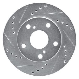 R1 Concepts® - eLINE™ Drilled and Slotted 1-Piece Front Driver Side Brake Rotor