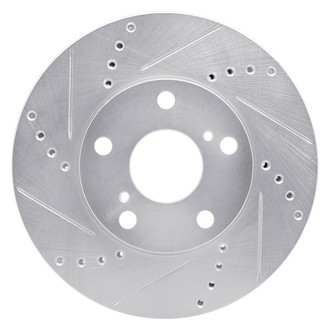 R1 Concepts® - eLINE™ Drilled and Slotted 1-Piece Front Driver Side Brake Rotor