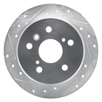 R1 Concepts® - eLINE™ Drilled and Slotted 1-Piece Rear Driver Side Brake Rotor