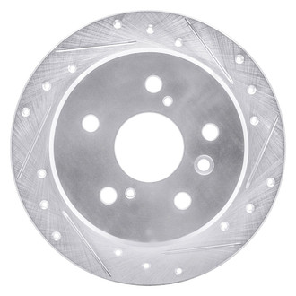 R1 Concepts® - eLINE™ Drilled and Slotted 1-Piece Rear Passenger Side Brake Rotor