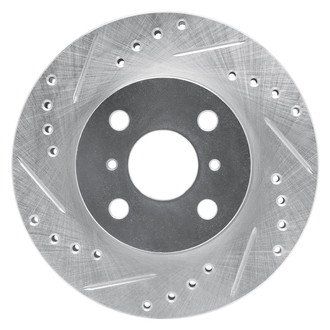 R1 Concepts® - eLINE™ Drilled and Slotted 1-Piece Front Driver Side Brake Rotor