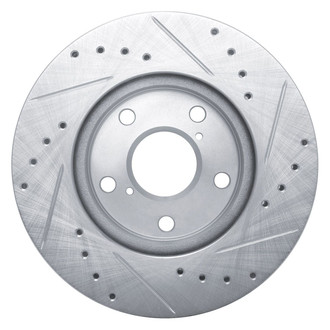 R1 Concepts® - eLINE™ Drilled and Slotted 1-Piece Front Driver Side Brake Rotor