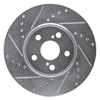 R1 Concepts® - eLINE™ Drilled and Slotted 1-Piece Front Driver Side Brake Rotor