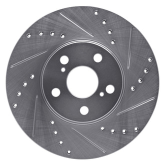 R1 Concepts® - eLINE™ Drilled and Slotted 1-Piece Front Passenger Side Brake Rotor