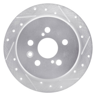 R1 Concepts® - eLINE™ Drilled and Slotted 1-Piece Rear Passenger Side Brake Rotor