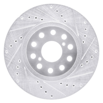 R1 Concepts® - eLINE™ Drilled and Slotted 1-Piece Front Passenger Side Brake Rotor