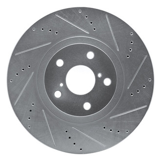R1 Concepts® - eLINE™ Drilled and Slotted 1-Piece Front Passenger Side Brake Rotor