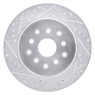 R1 Concepts® - eLINE™ Drilled and Slotted 1-Piece Rear Driver Side Brake Rotor