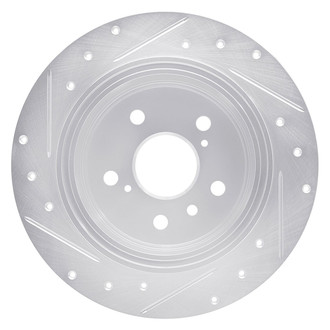 R1 Concepts® - eLINE™ Drilled and Slotted 1-Piece Rear Passenger Side Brake Rotor