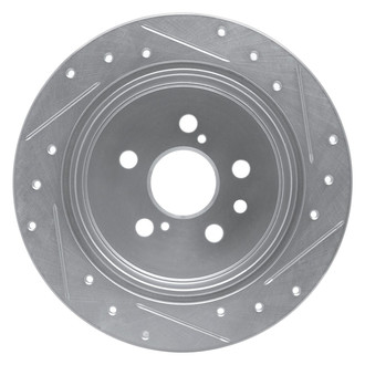 R1 Concepts® - eLINE™ Drilled and Slotted 1-Piece Rear Driver Side Brake Rotor