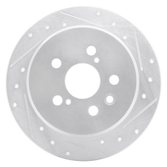 R1 Concepts® - eLINE™ Drilled and Slotted 1-Piece Rear Passenger Side Brake Rotor