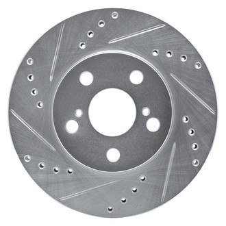 R1 Concepts® - eLINE™ Drilled and Slotted 1-Piece Front Driver Side Brake Rotor