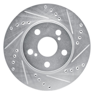 R1 Concepts® - eLINE™ Drilled and Slotted 1-Piece Front Passenger Side Brake Rotor