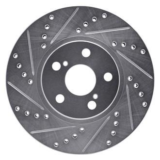 R1 Concepts® - eLINE™ Drilled and Slotted 1-Piece Front Driver Side Brake Rotor