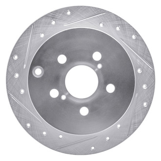 R1 Concepts® - eLINE™ Drilled and Slotted 1-Piece Rear Driver Side Brake Rotor
