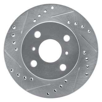 R1 Concepts® - eLINE™ Drilled and Slotted 1-Piece Front Driver Side Brake Rotor