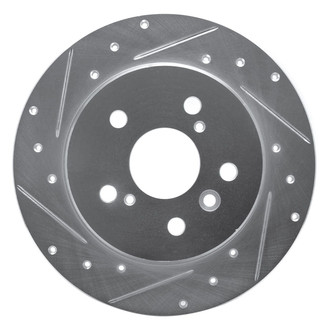 R1 Concepts® - eLINE™ Drilled and Slotted 1-Piece Rear Driver Side Brake Rotor