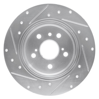 R1 Concepts® - eLINE™ Drilled and Slotted 1-Piece Rear Passenger Side Brake Rotor