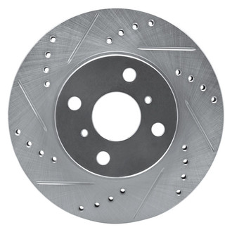 R1 Concepts® - eLINE™ Drilled and Slotted 1-Piece Front Driver Side Brake Rotor