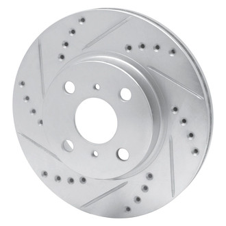 R1 Concepts® - eLINE™ Drilled and Slotted 1-Piece Front Driver Side Brake Rotor