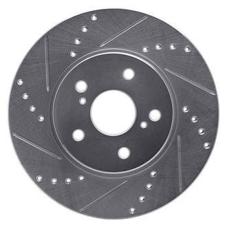 R1 Concepts® - eLINE™ Drilled and Slotted 1-Piece Front Driver Side Brake Rotor