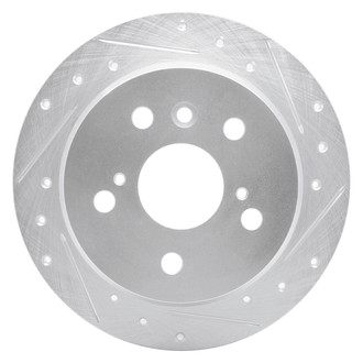 R1 Concepts® - eLINE™ Drilled and Slotted 1-Piece Rear Passenger Side Brake Rotor