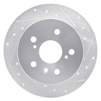 R1 Concepts® - eLINE™ Drilled and Slotted 1-Piece Rear Passenger Side Brake Rotor