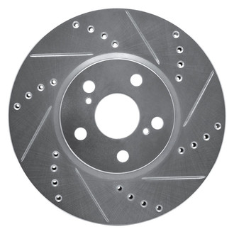 R1 Concepts® - eLINE™ Drilled and Slotted 1-Piece Front Passenger Side Brake Rotor