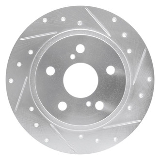 R1 Concepts® - eLINE™ Drilled and Slotted 1-Piece Rear Passenger Side Brake Rotor