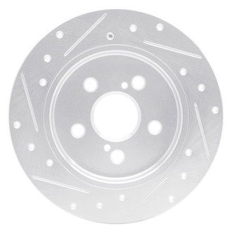 R1 Concepts® - eLINE™ Drilled and Slotted 1-Piece Rear Passenger Side Brake Rotor