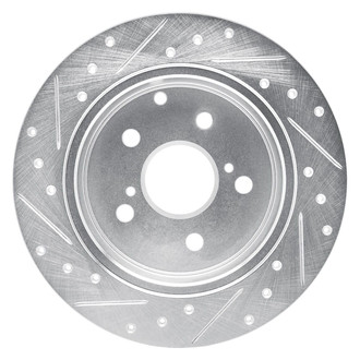 R1 Concepts® - eLINE™ Drilled and Slotted 1-Piece Rear Passenger Side Brake Rotor